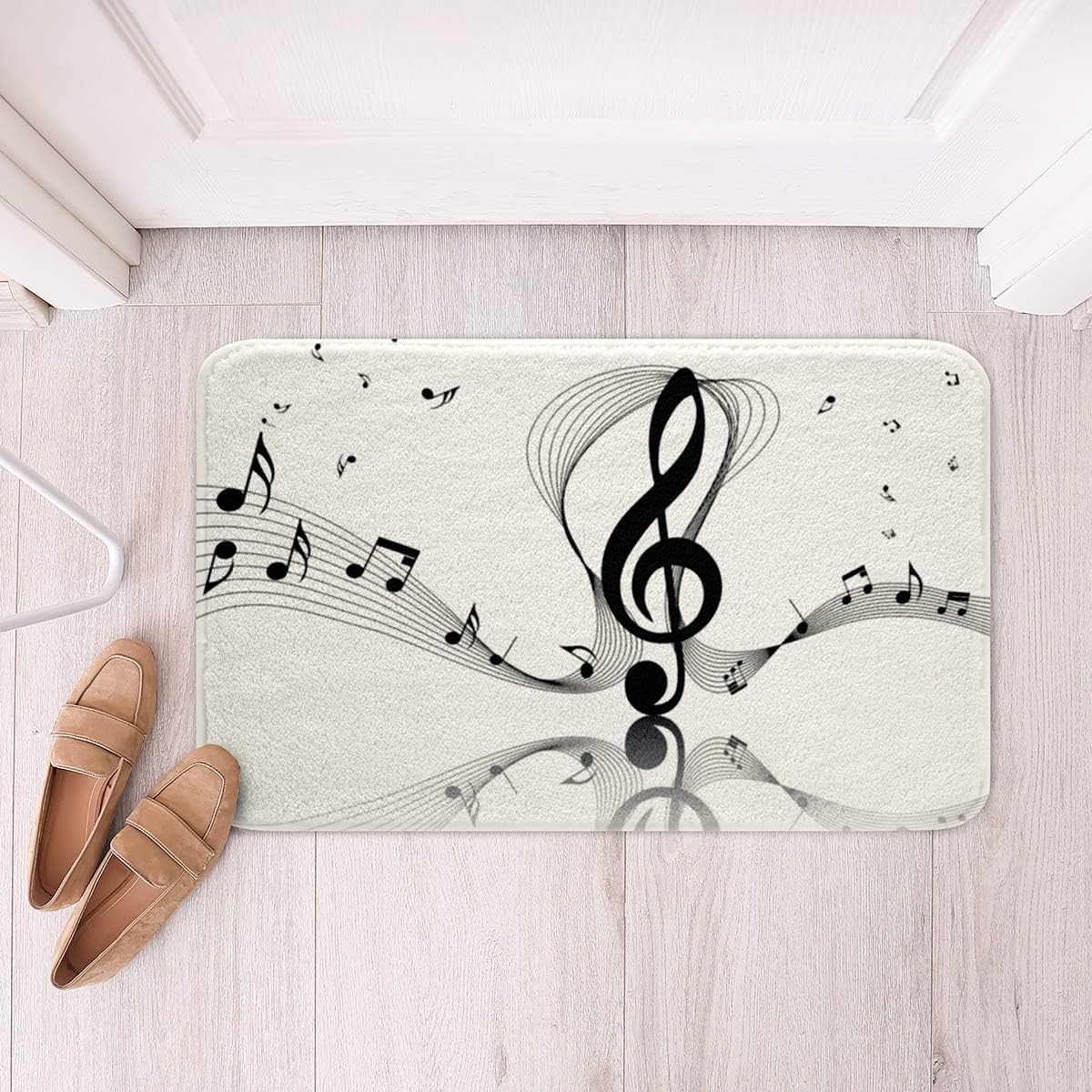 ChenRongDian Girls Musical Notes Bath Mat 16x24In 1