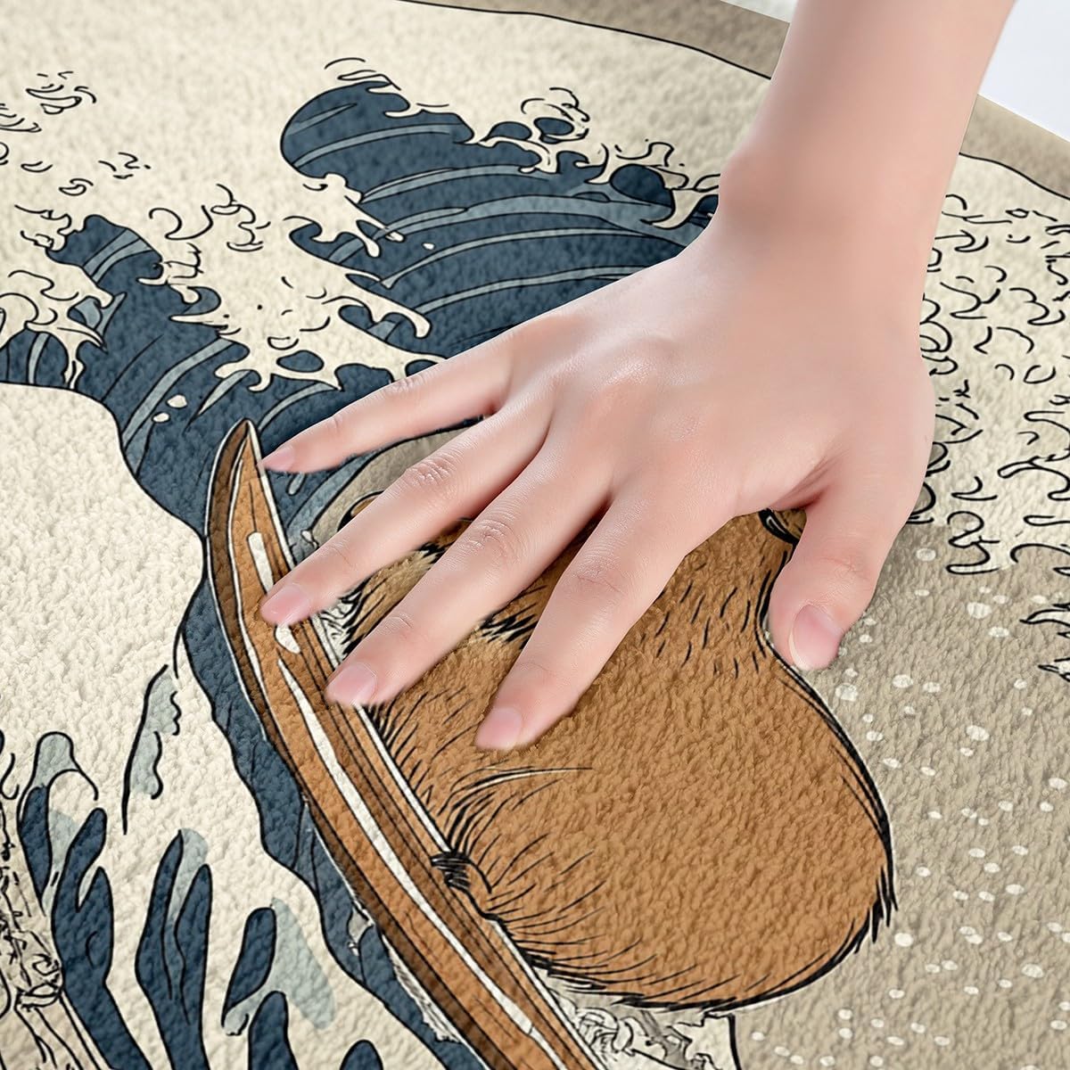 Capybara Bath Mat for Kids 16x24 inch Funny Animal Bathroom Rug