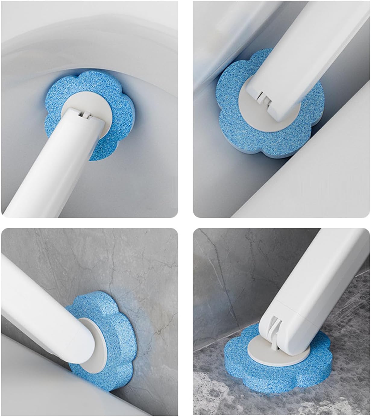 JUDEWY Toilet Brush Holder Set with 18 Refills Gray