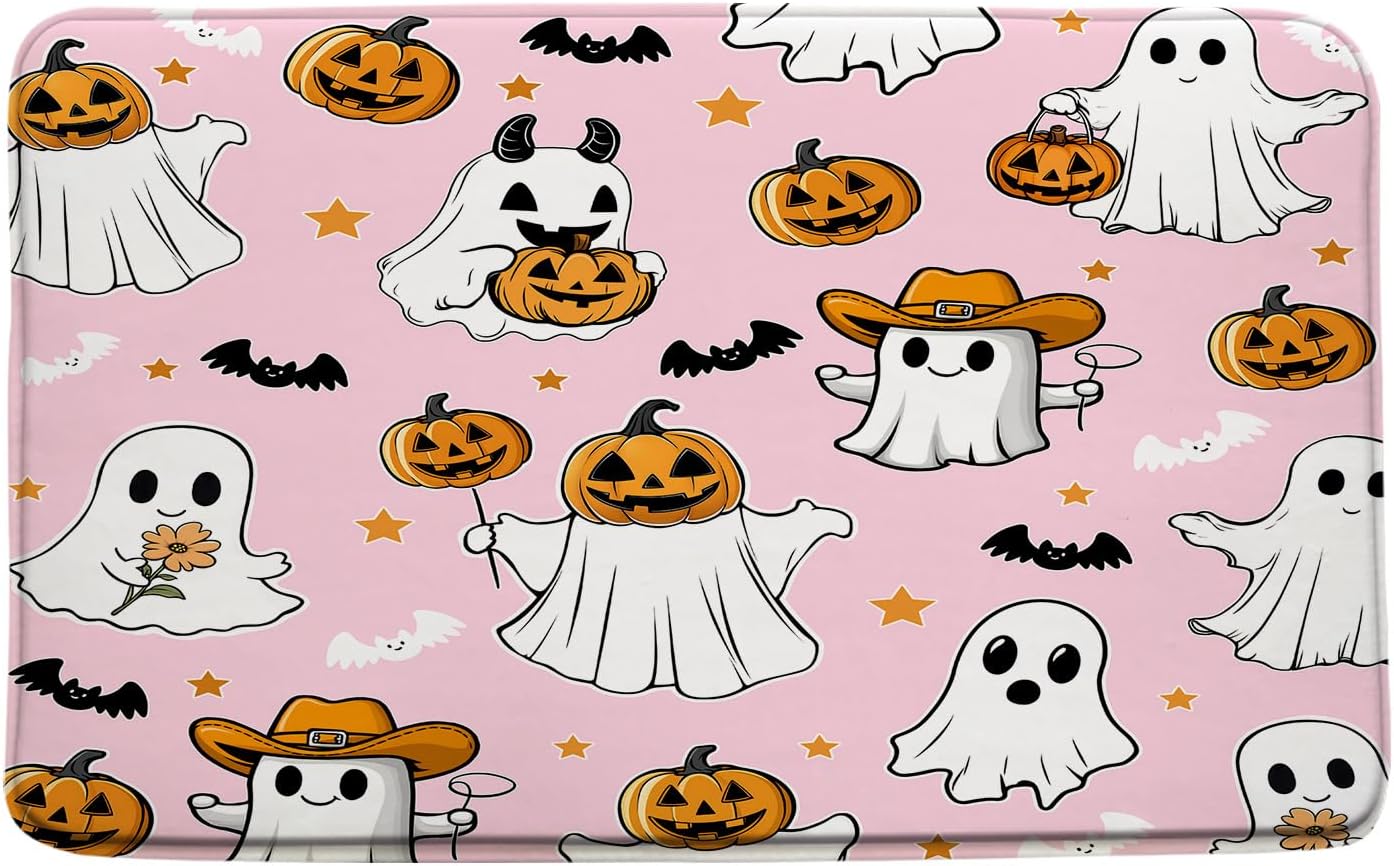 Halloween Ghost Bath Mat 16x24 Inch