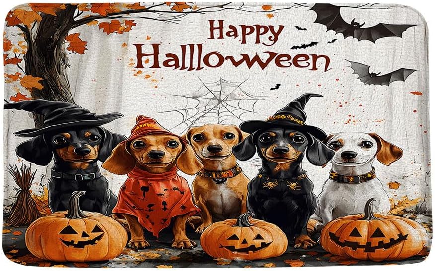 Halloween Bath Rug for Bathroom with Non-Slip Design