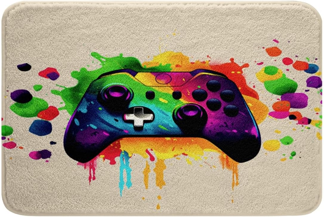 Feelyou Gamer Bath Rug 16x24 Inch Beige