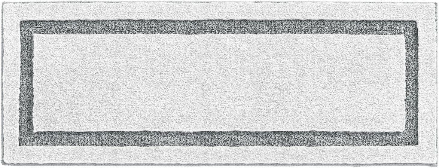 mDesign Hydra Bath Rug - Non-Skid Extra Long Machine Washable