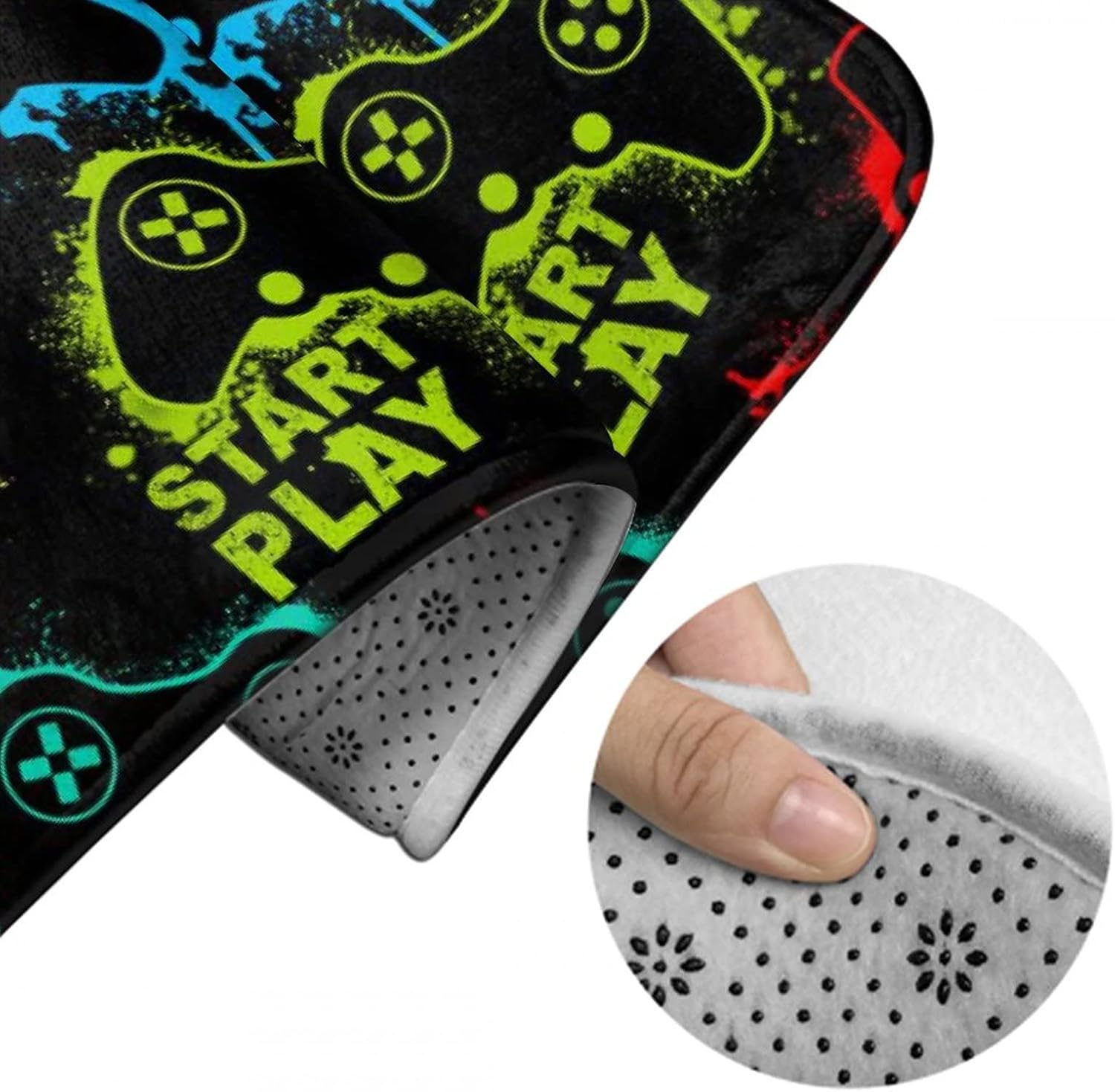 MZERSE Quick Dry Bath Mat with Cool Pattern