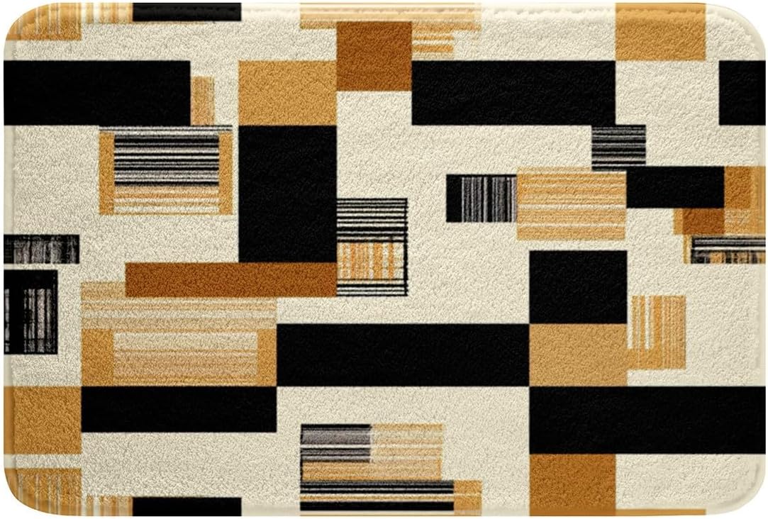 Feelyou 16x24 Geometric Modern Art Bath Rug