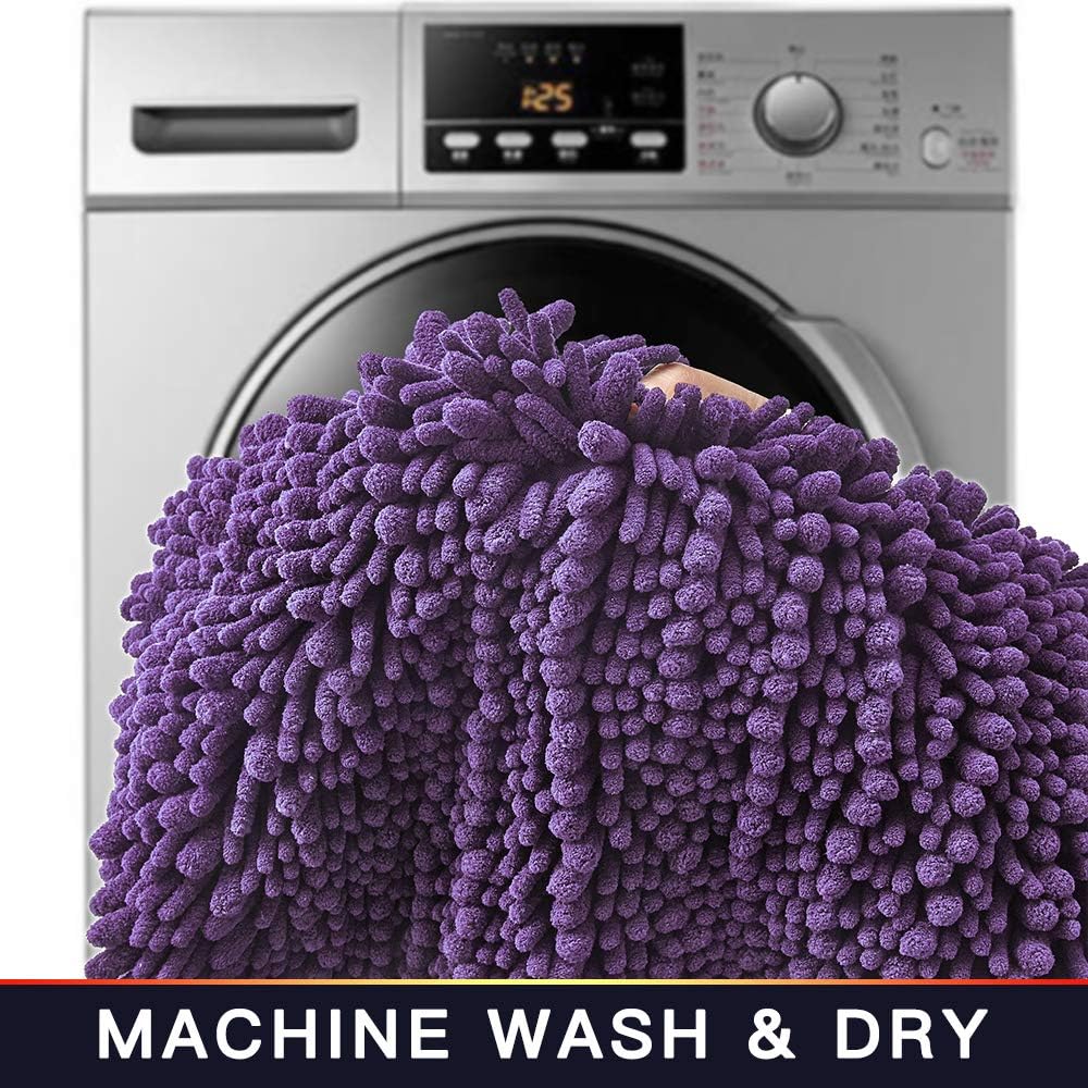 Walensee Non-Slip Bath Mat 24x17 Inch Lavender