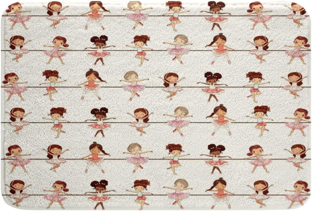 Feelyou Ballet Bath Mats 16x24 Inch Kids Decor