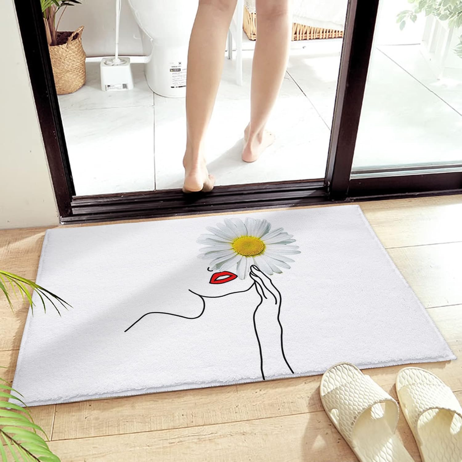 ChenRongDian Shaggy Bath Mat 16x24 Inch 1