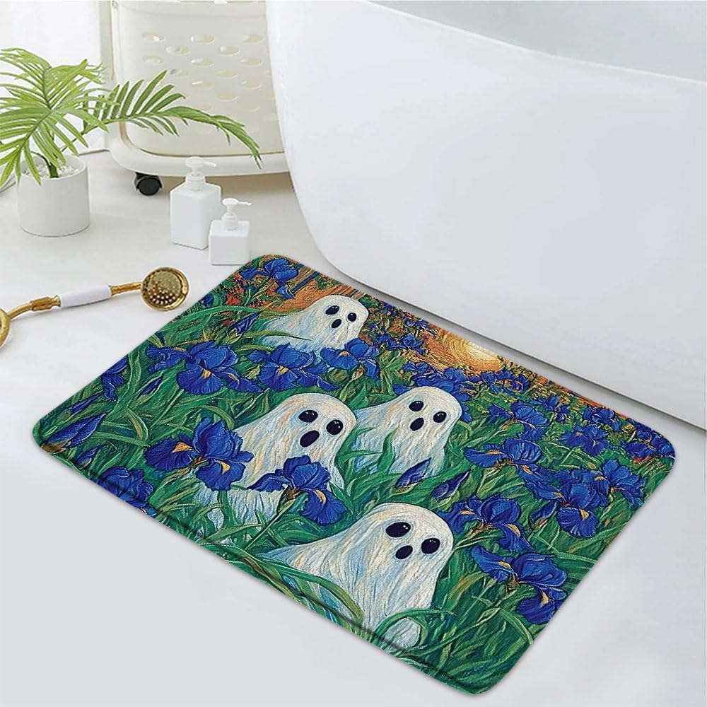 Ghost Iris Bath Mat 16x24 Inch Non-Slip
