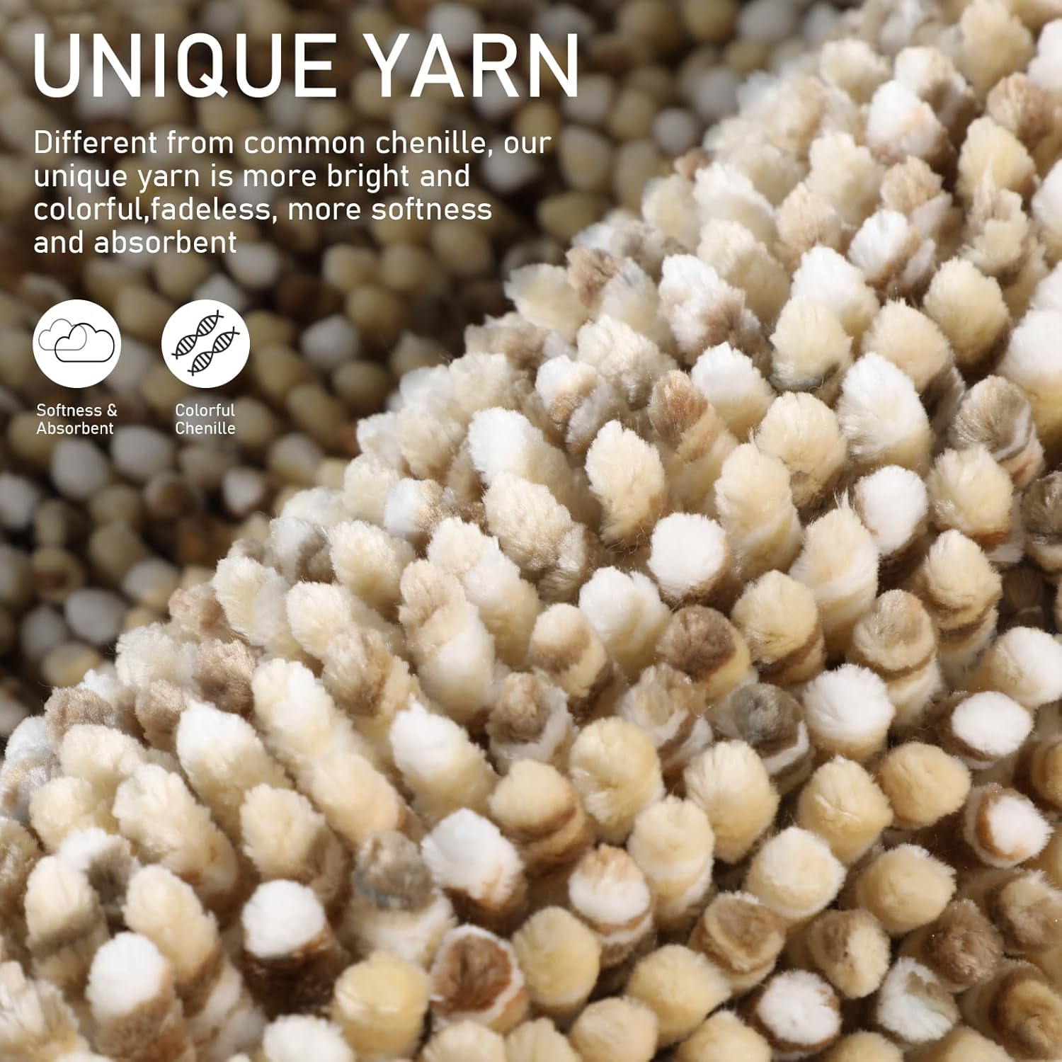 Yimobra Bath Mats Non Slip 28x175 Ultra Soft Chenille Rugs