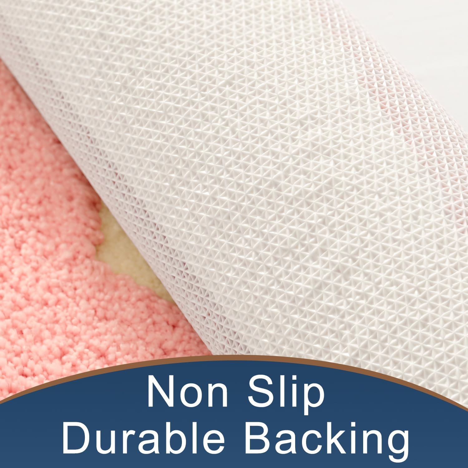 Beige Bathroom Rug with Cute Non-Slip Design