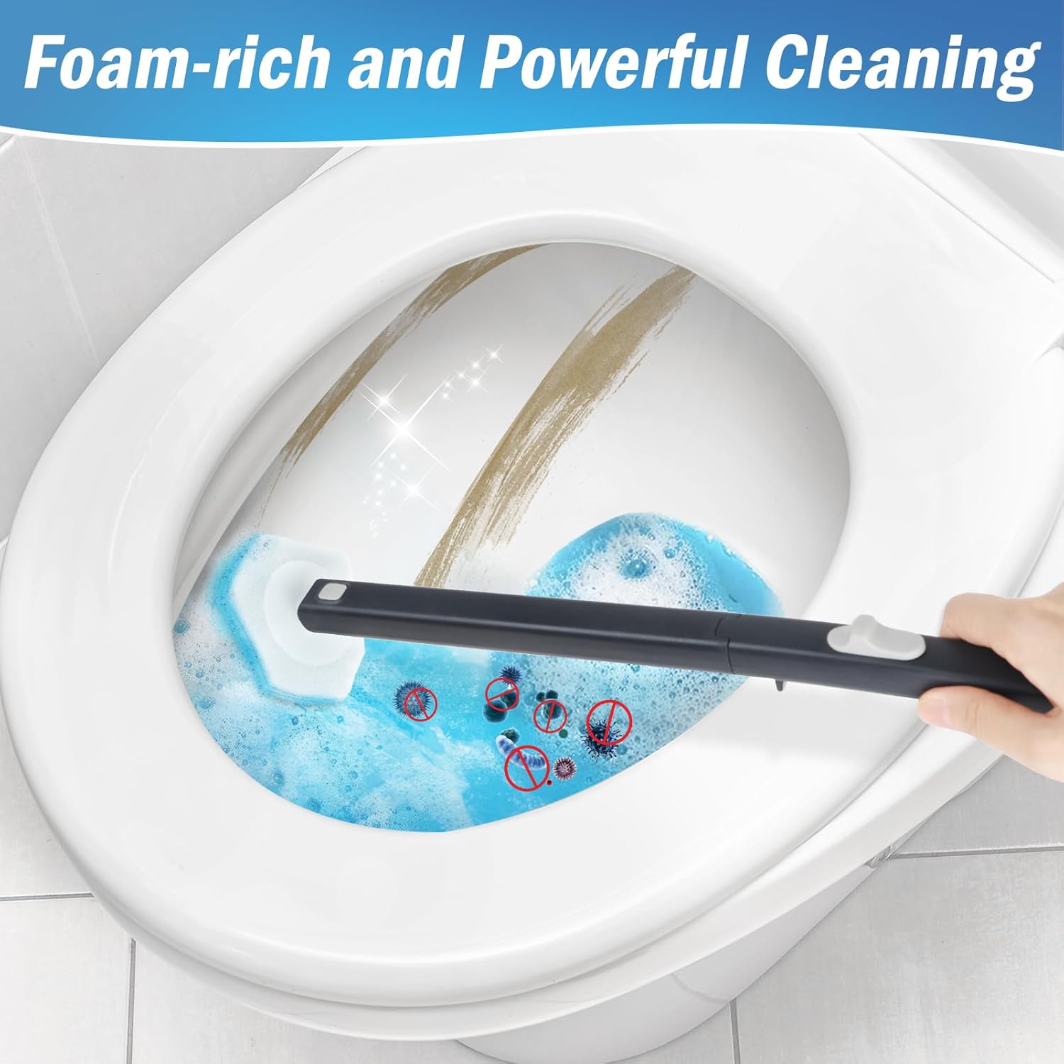 Squish Wall Mounted Toilet Brush with 16 Refills 1