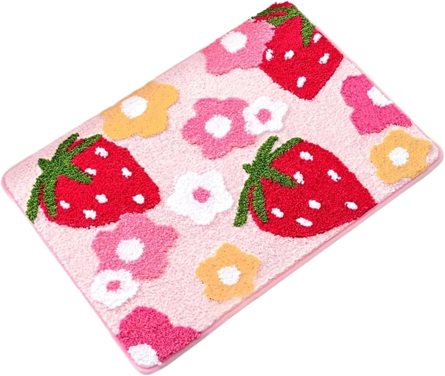 AEIOFU 16x24 Non-Slip Strawberry Bath Mat