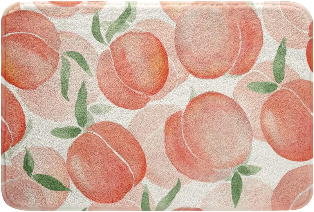 Feelyou Peach Bathroom Rug 16x24 Non-Slip