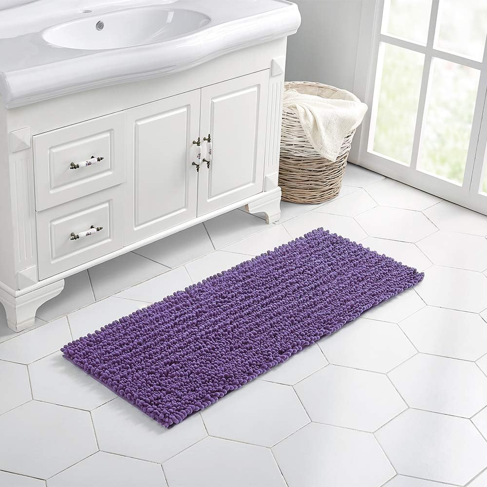 Walensee Non-Slip Bath Mat 24x17 Inch Lavender