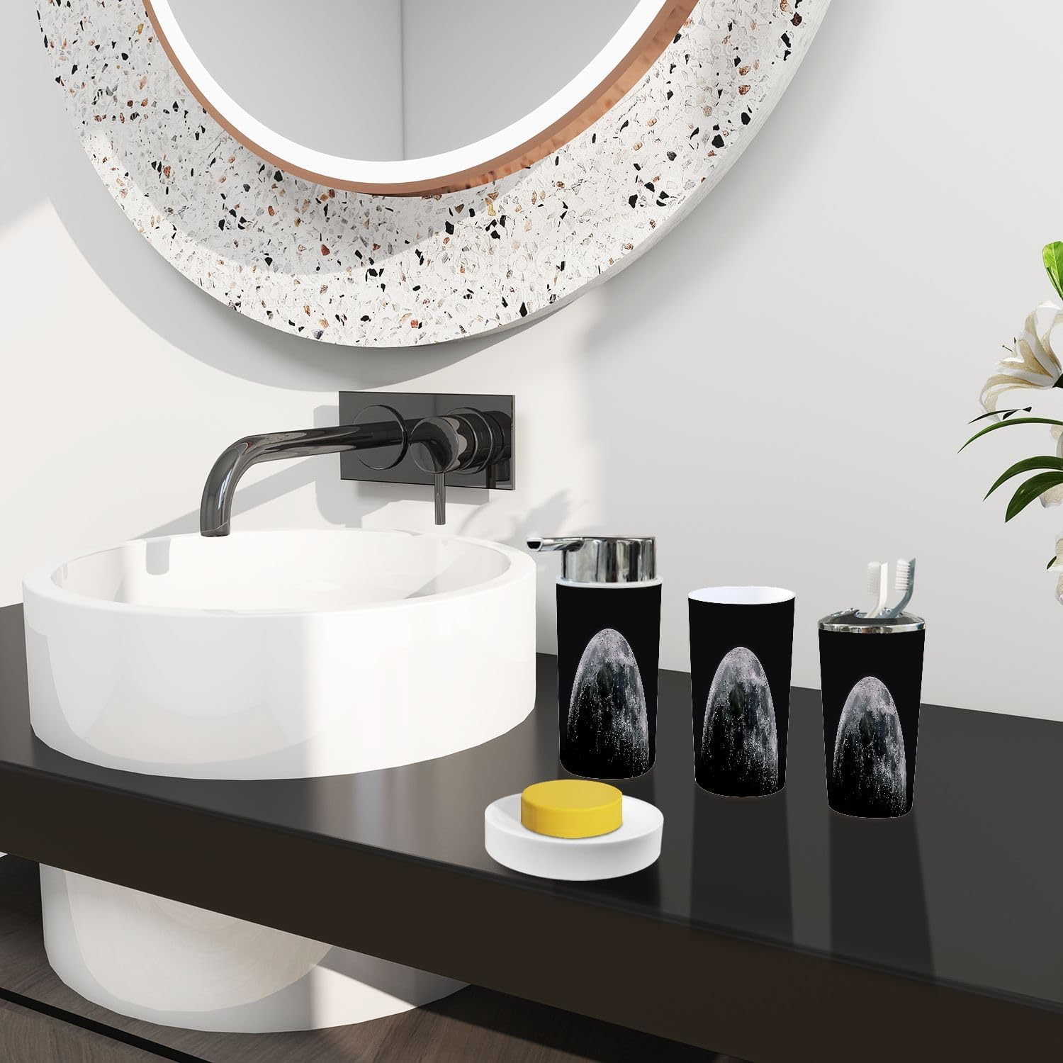 Boho Bathroom Accessory Set 6 Piece