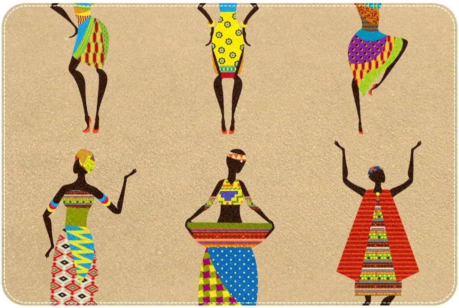 RSMYX Boho Africa Ethnic Pattern Bath Rug 24x16