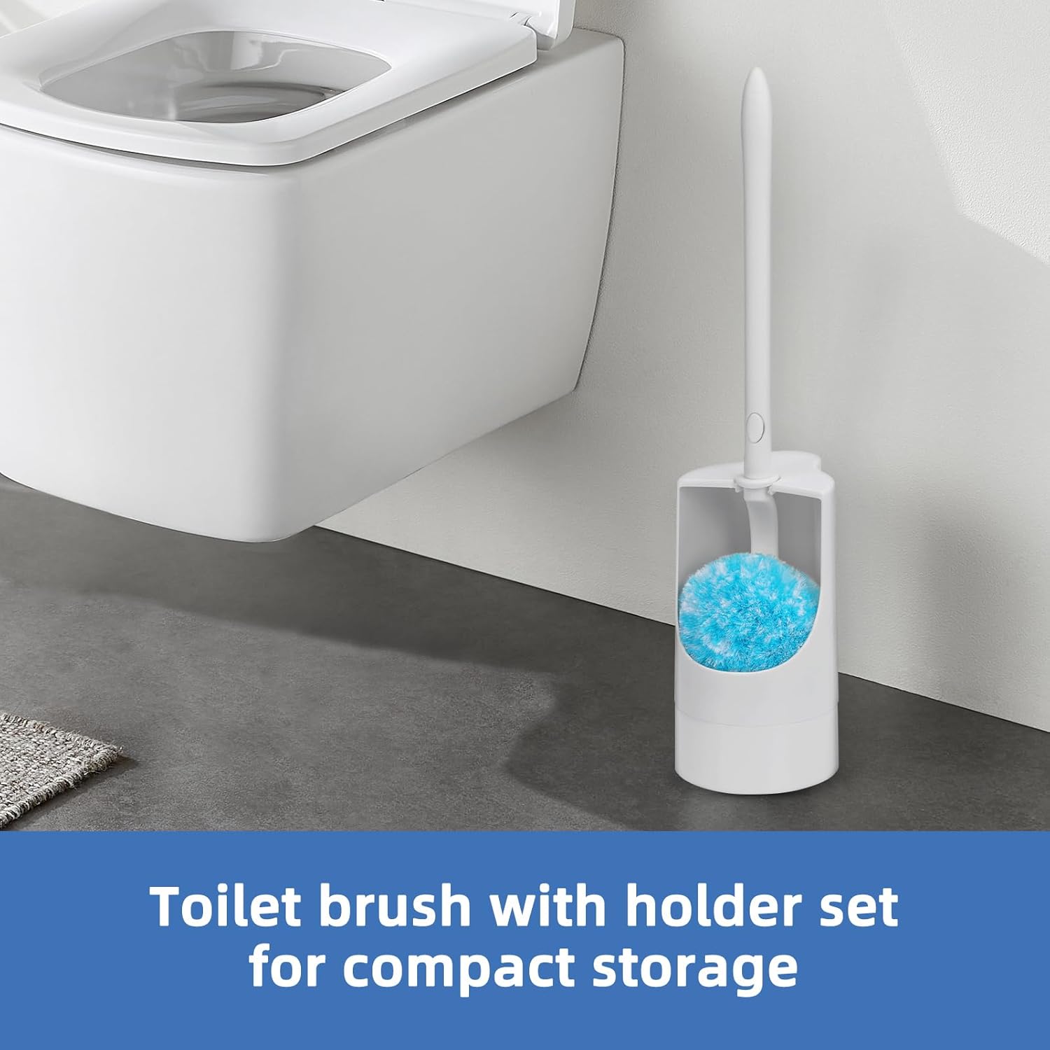 Qaestfy Toilet Brush and Holder Set 1