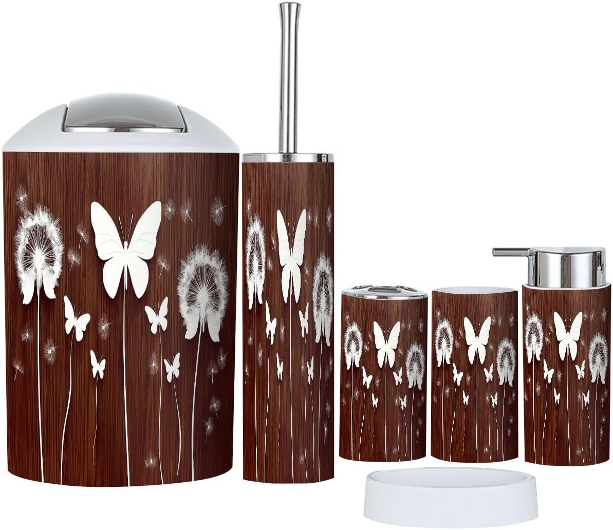 Boho Modern Bathroom Accessory Set 6 Piece