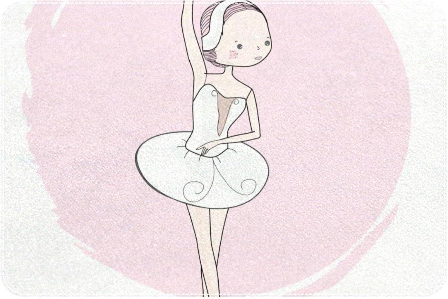 RSMYX Ballet Girl Bath Rug 24x16 Non-Slip Door Mat 1