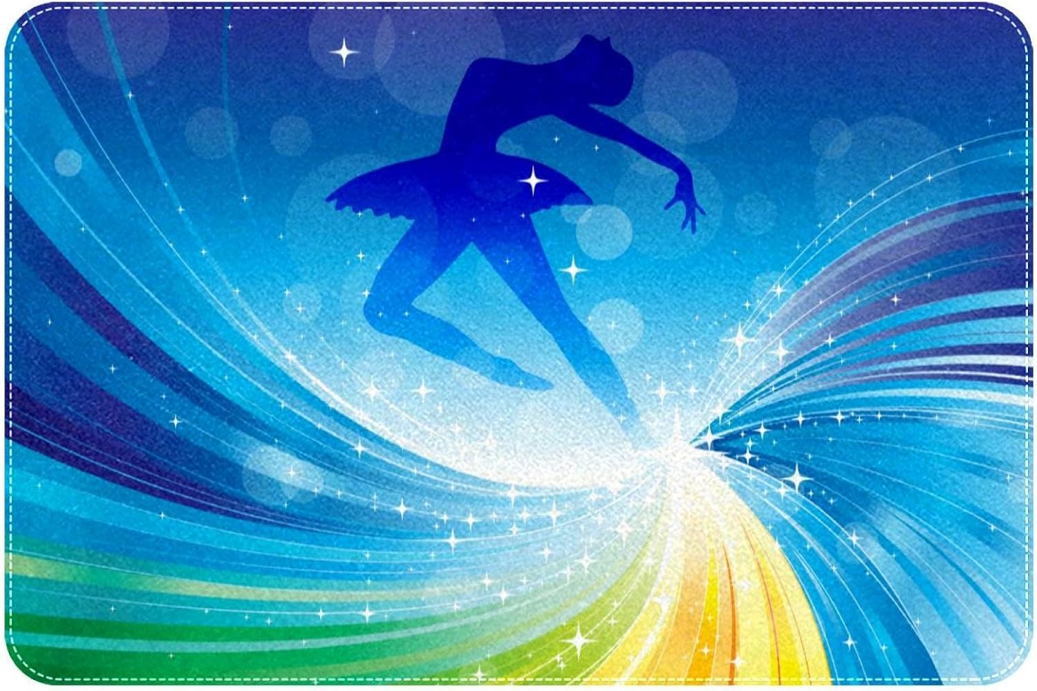 Ballet Girl Bath Rug - 24x16 Non-Slip Door Mat