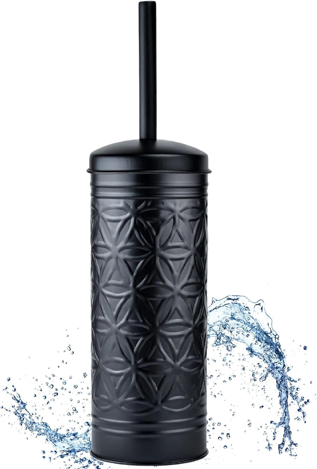 Autumn Alley Matte Black Toilet Brush and Holder Set