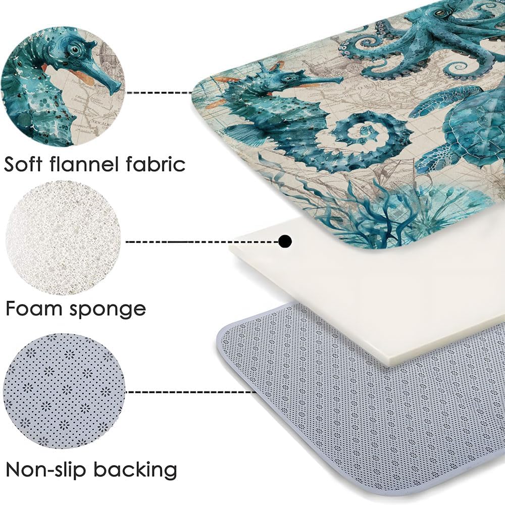Sea Turtle Bath Mat 16x24 Inch Non-Slip 1