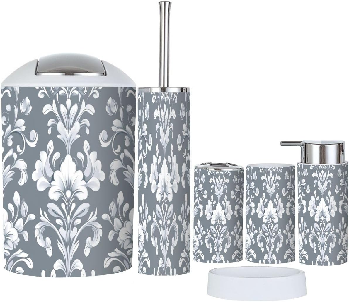 TRANQDEHOM 6 Piece Boho Bathroom Accessory Set