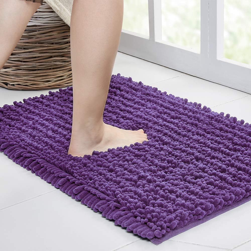 Walensee Non-Slip Bath Mat 24x17 Inch Lavender