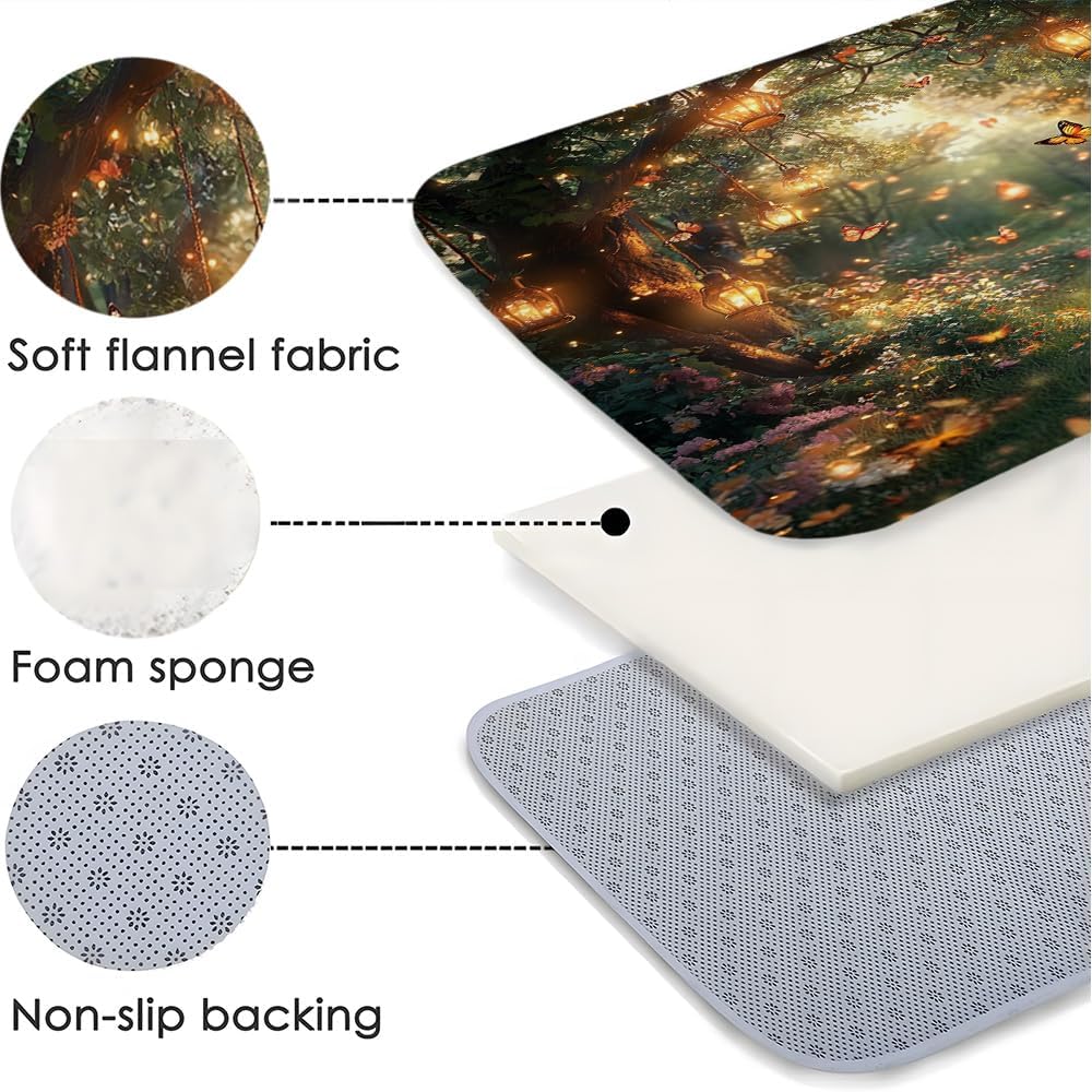 Enchanted Forest Bath Mat - Non-Slip Waterproof 24x16 Inch 1