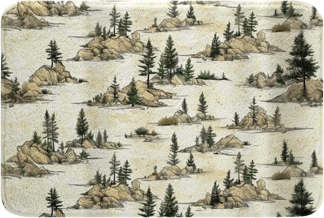 Feelyou Western Decor Bath Rug 16x24 Grunge Style
