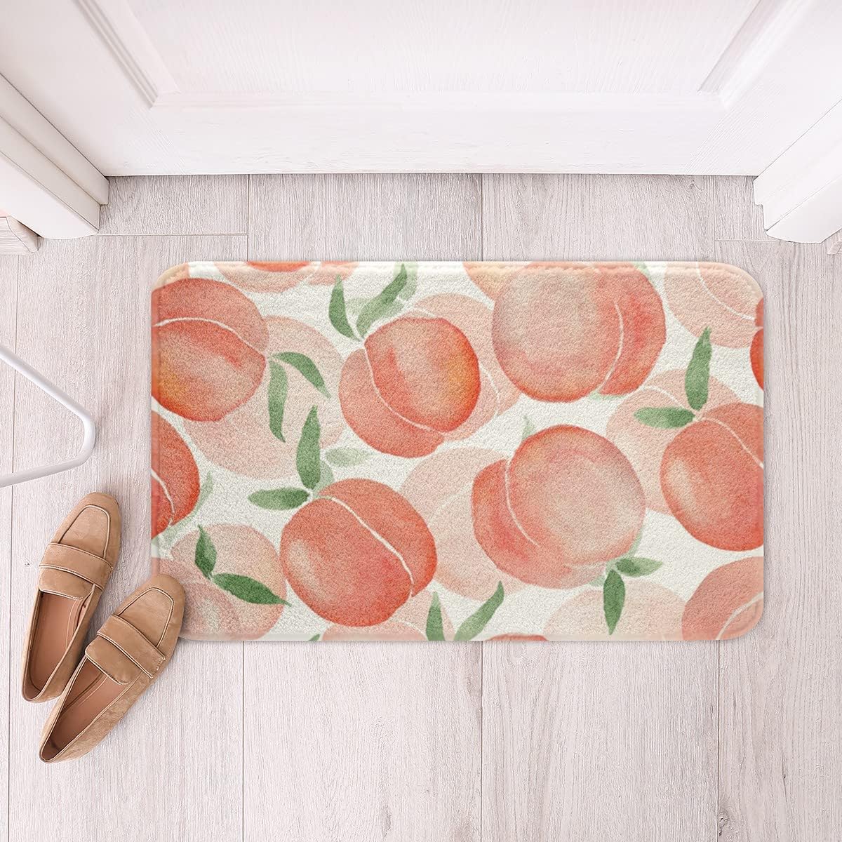Feelyou Peach Bathroom Rug 16x24 Non-Slip