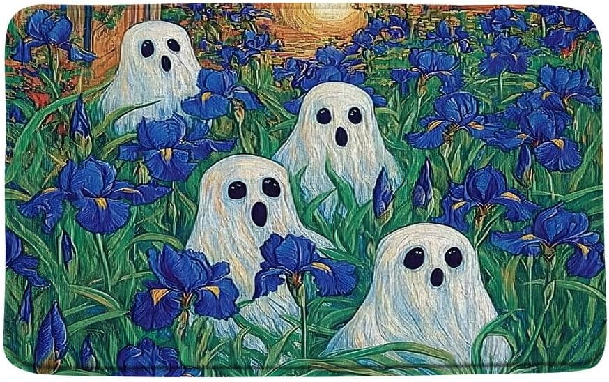 Ghost Iris Bath Mat 16x24 Inch Non-Slip