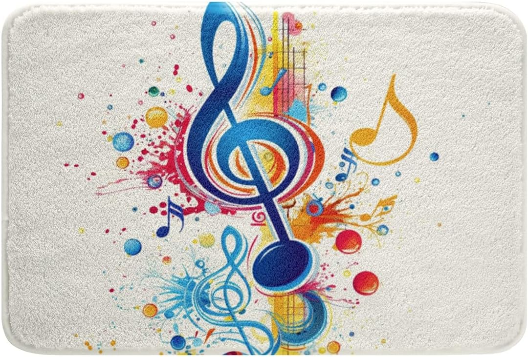 Feelyou Music Pattern Bath Rug for Kids