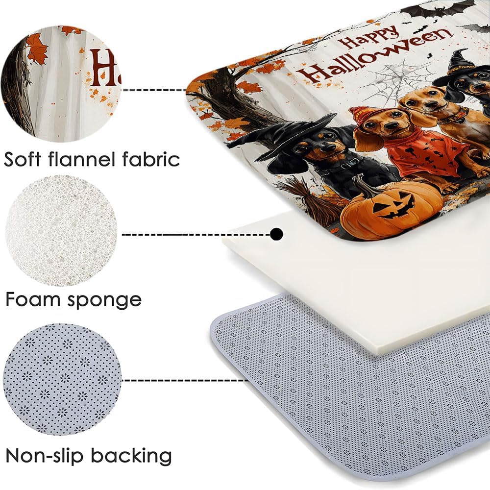 Halloween Bath Rug for Bathroom with Non-Slip Design