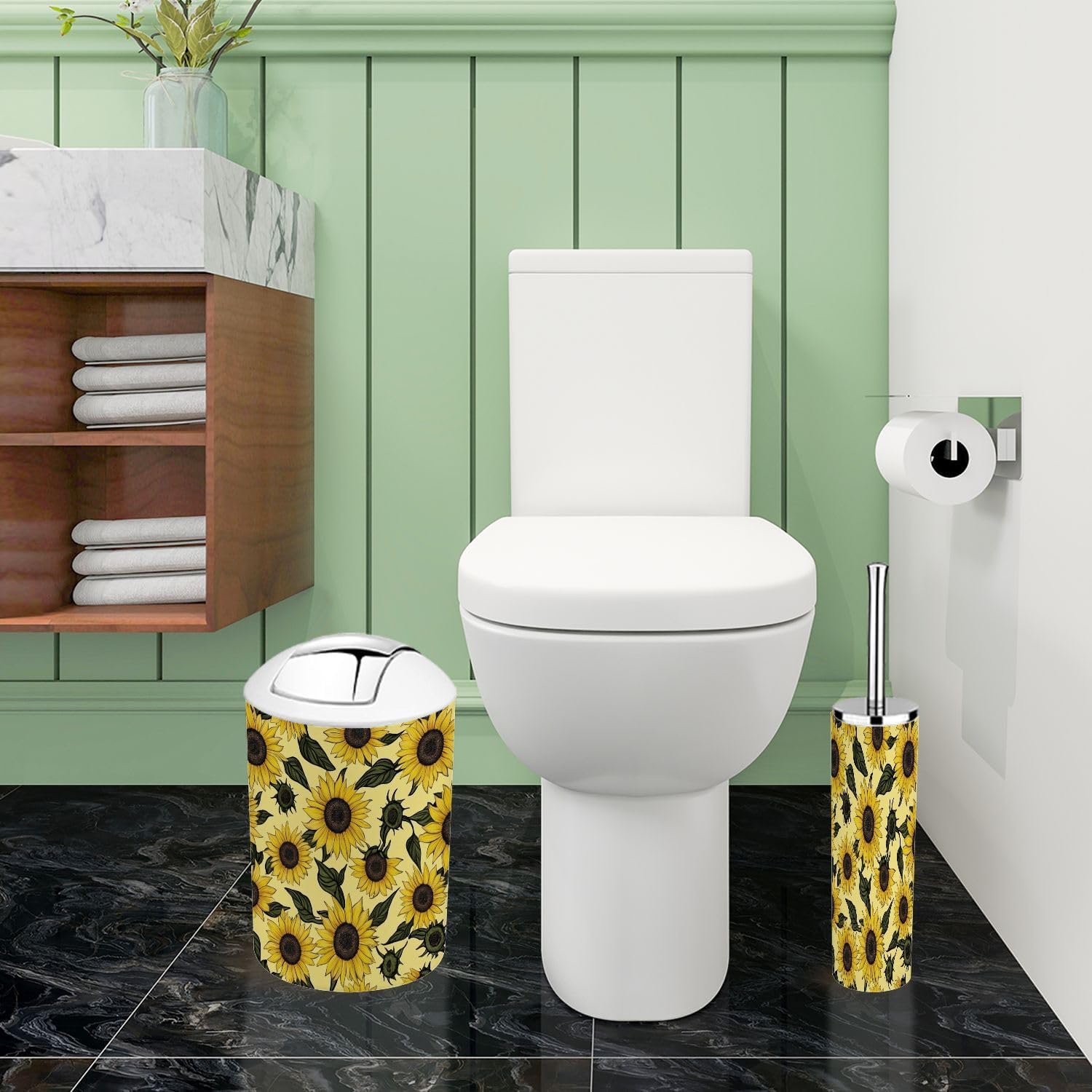 Boho Graphic Bathroom Accessory Set 6 Piece
