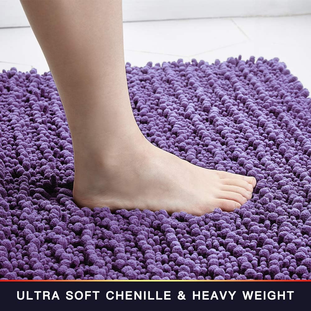 Walensee Non-Slip Bath Mat 24x17 Inch Lavender