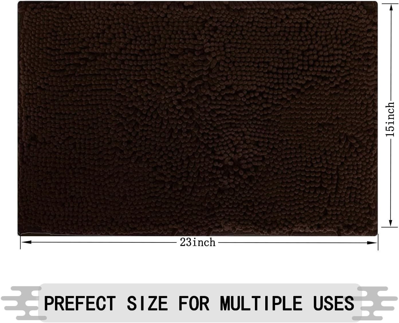 Flotstiga 23x15 Bathroom Rug Set Soft Chenille Non Slip Machine Washable