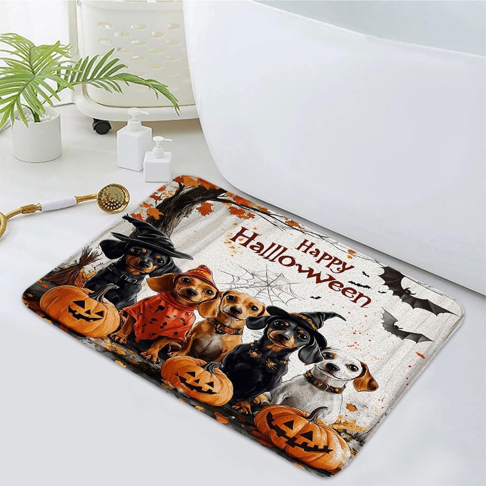 Halloween Bath Rug for Bathroom with Non-Slip Design