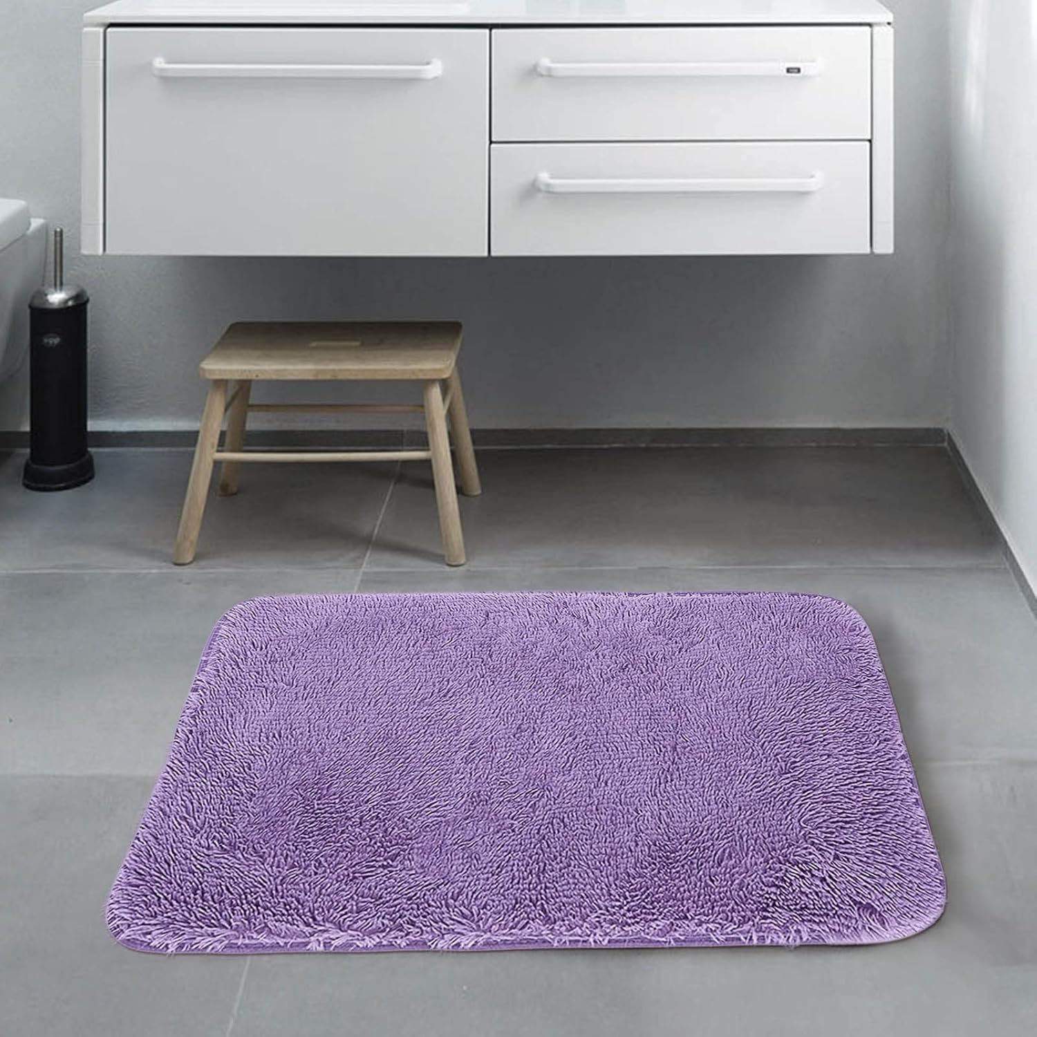 Scceatti Non-Slip Bath Mat Set 32 x 20 Purple
