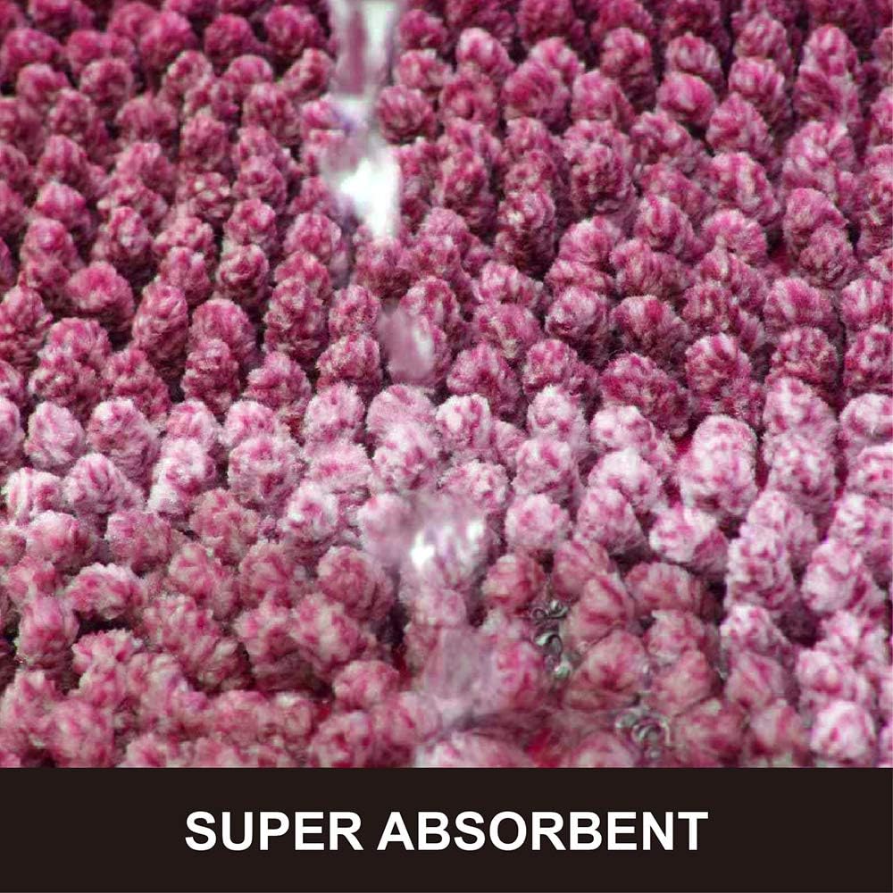 COSY HOMEER Fuchsia Bath Rug 44x26 Inch Non-Slip 1