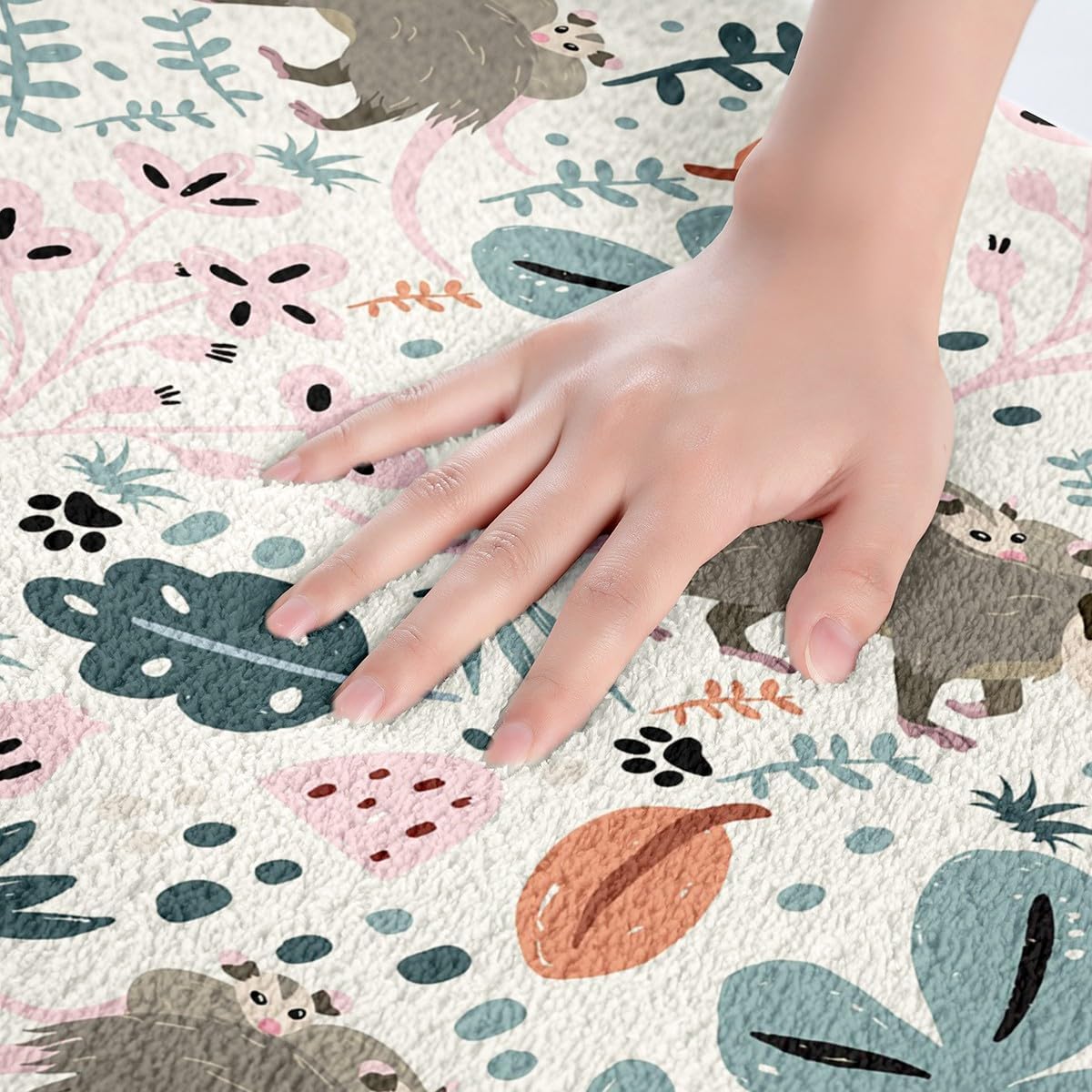 Feelyou Opossum Bath Rug 16x24 Inch Cute Animal Decor