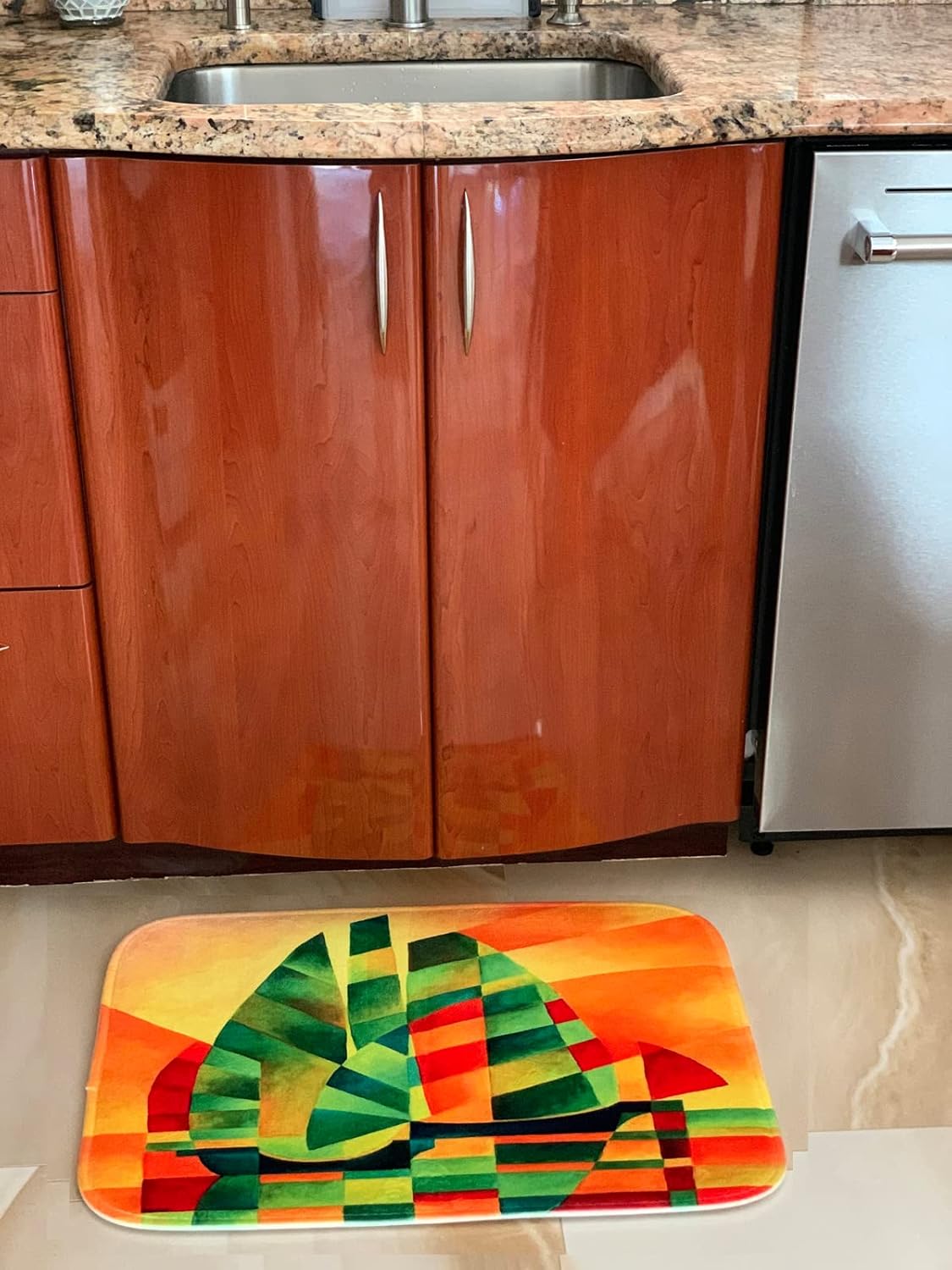 3dRose Cute Bear Pattern Bath Rug Mat for Kids