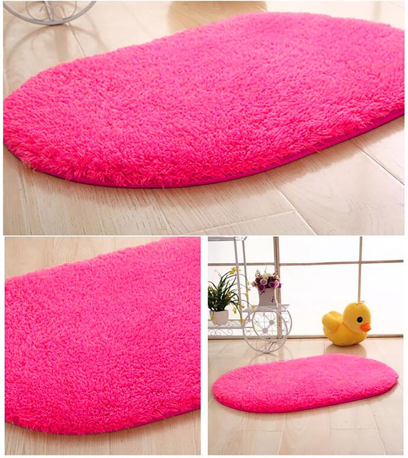 Gooddyiyukey 27 x 18 Non-Slip Plush Bath Rug Set