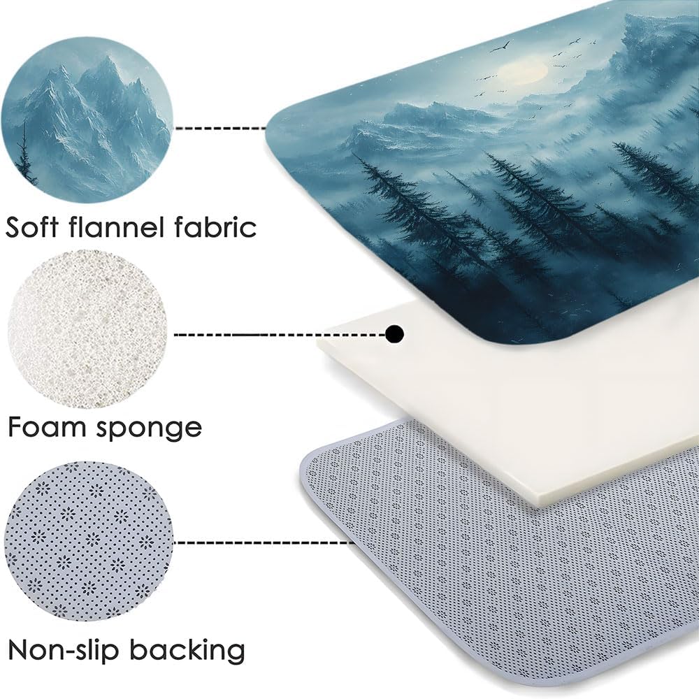 MZYZAF Misty Forest Bath Mat 16x24 Inch