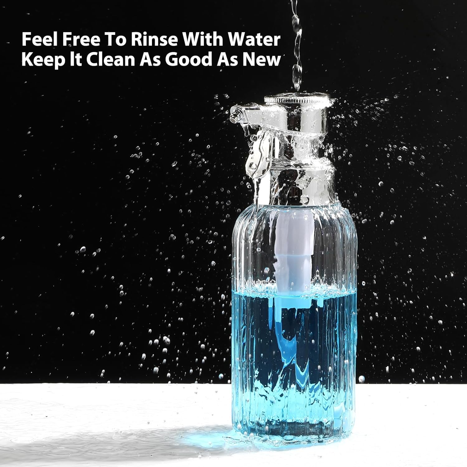 Monstake Touch Operated Soap Dispenser 16 OZ Clear Glass 1