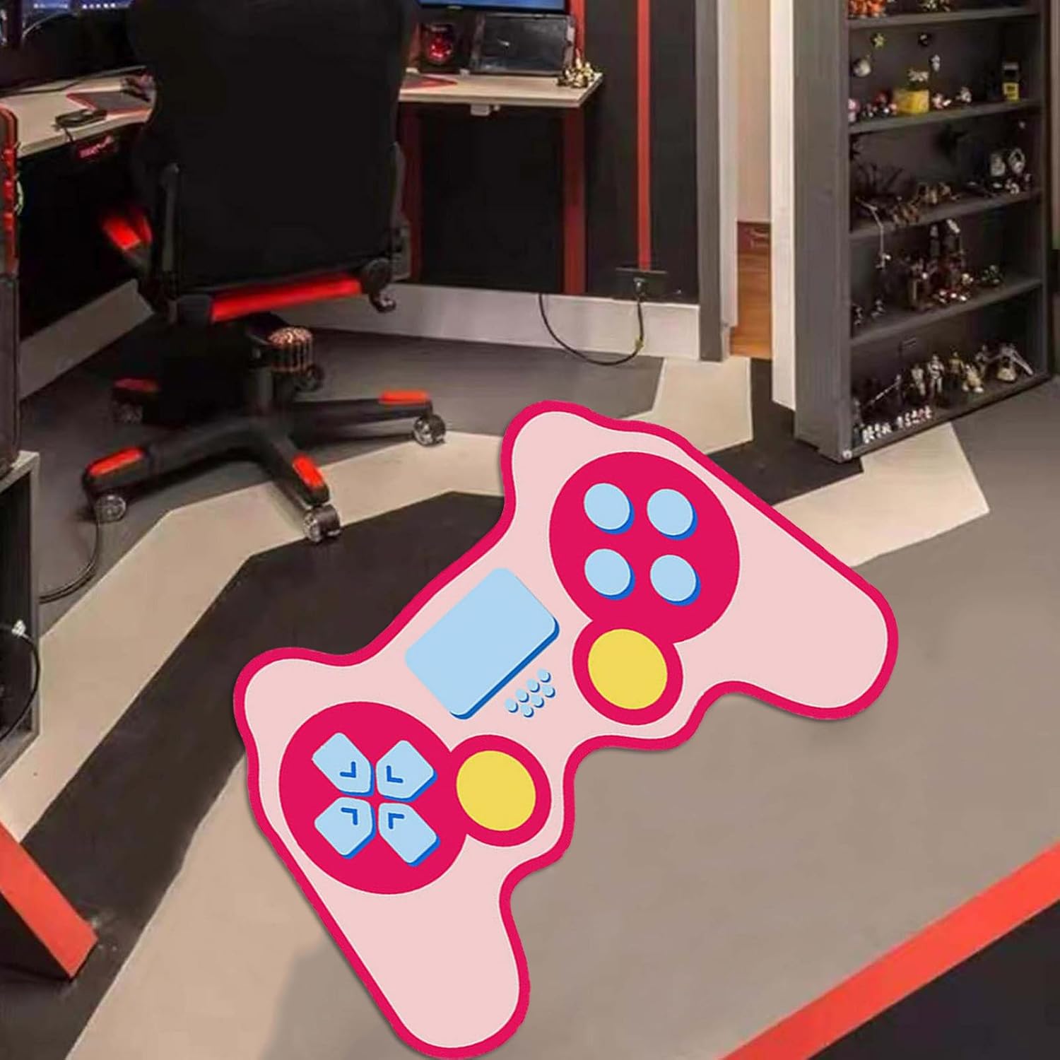 Cute Cartoon Gaming Rug with Non-Slip Design