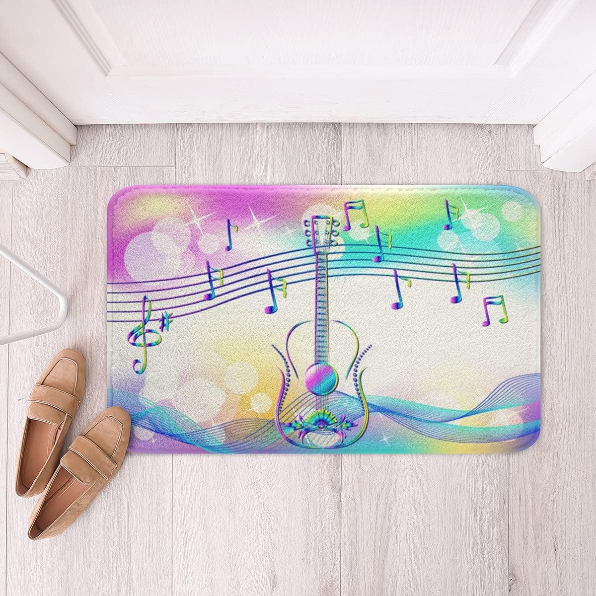 ChenRongDian Musical Notes Bath Rug 16x24In