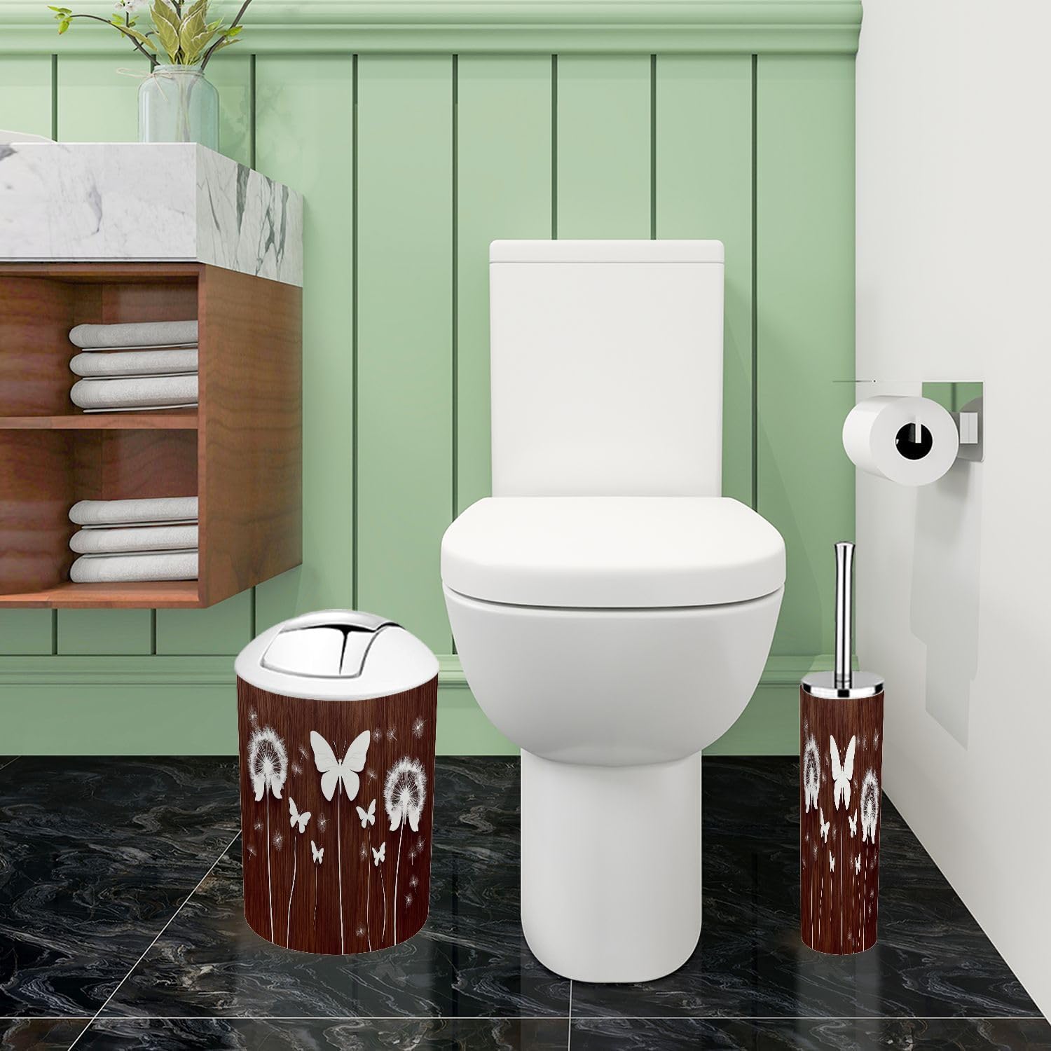 Boho Modern Bathroom Accessory Set 6 Piece