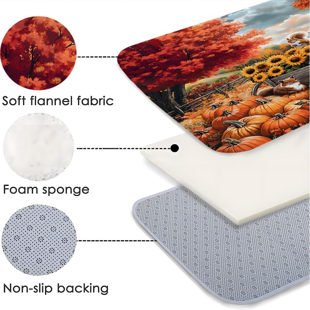 Autumn Farm Bath Mat - Non-Slip Waterproof and Decorative